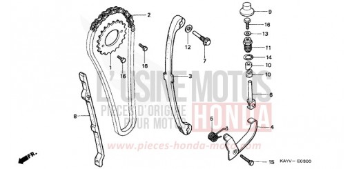 CAM CHAIN/TENSIONER NX125V de 1997